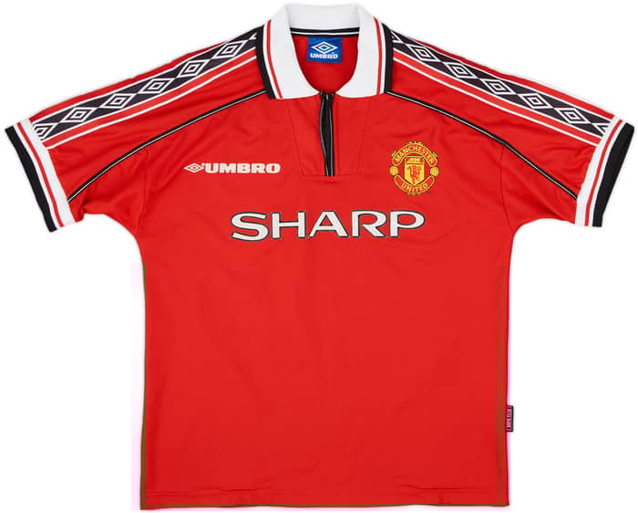 1998-00 Manchester United Home Shirt Beckham #7 - 8/10 - (L)
