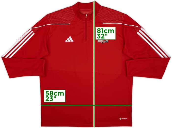 2023-24 Exeter City adidas 1/4 Zip Drill Top - 9/10 - (XL)