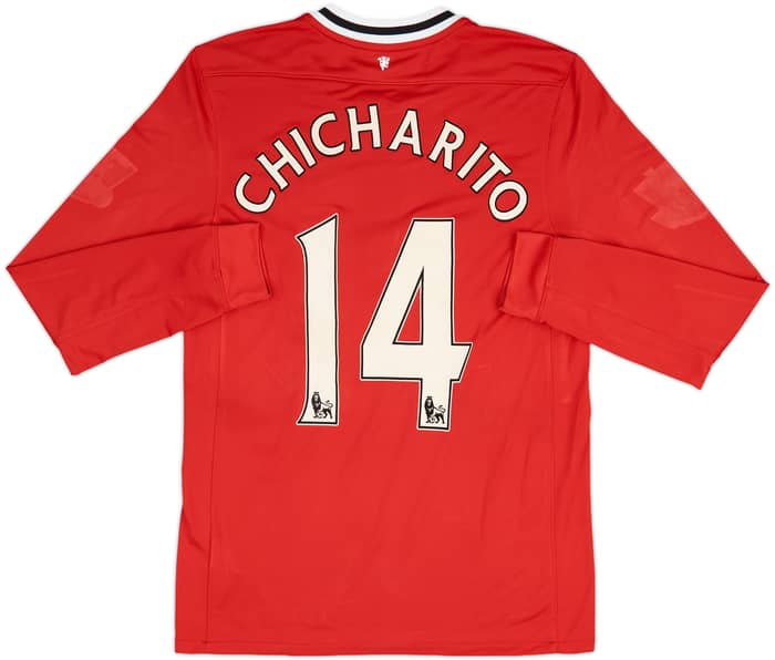 2011-12 Manchester United Home L/S Shirt Chicharito #14 - 5/10 - (M)