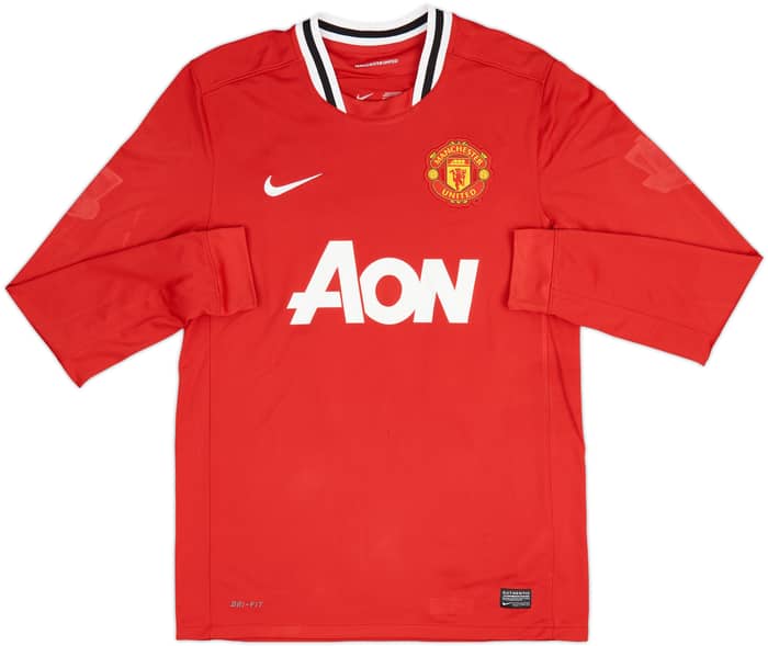 2011-12 Manchester United Home L/S Shirt Chicharito #14 - 5/10 - (M)