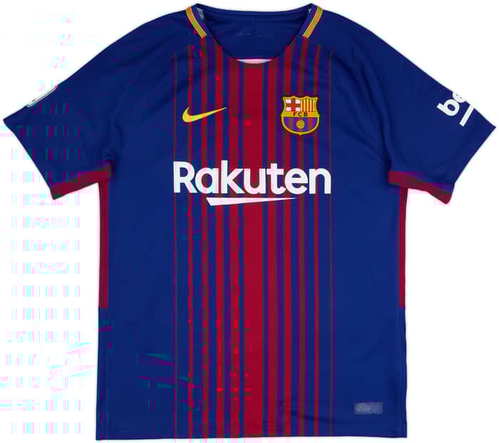 2017-18 Barcelona Home Shirt Suarez #9 - 6/10 - (M)