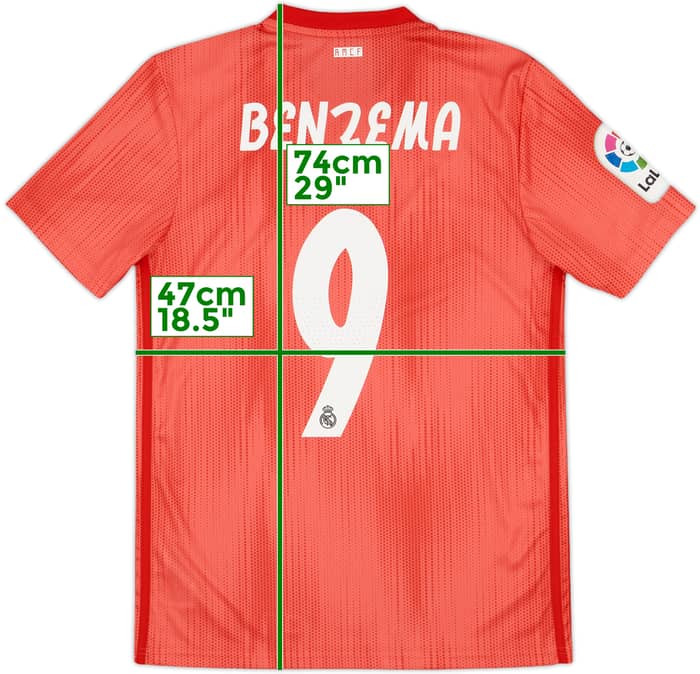 2018-19 Real Madrid Third Shirt Benzema #9 - 5/10 - (S)