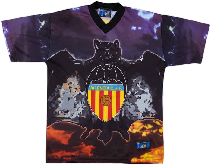 1997-98 Valencia Luanvi Graphic Shirt - 9/10 - (L)