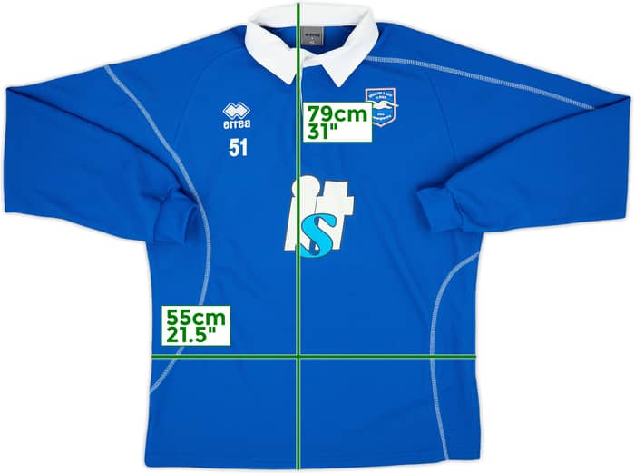 2008-09 Brighton Player Issue Errea Training L/S Shirt #51 - 9/10 - (XL)