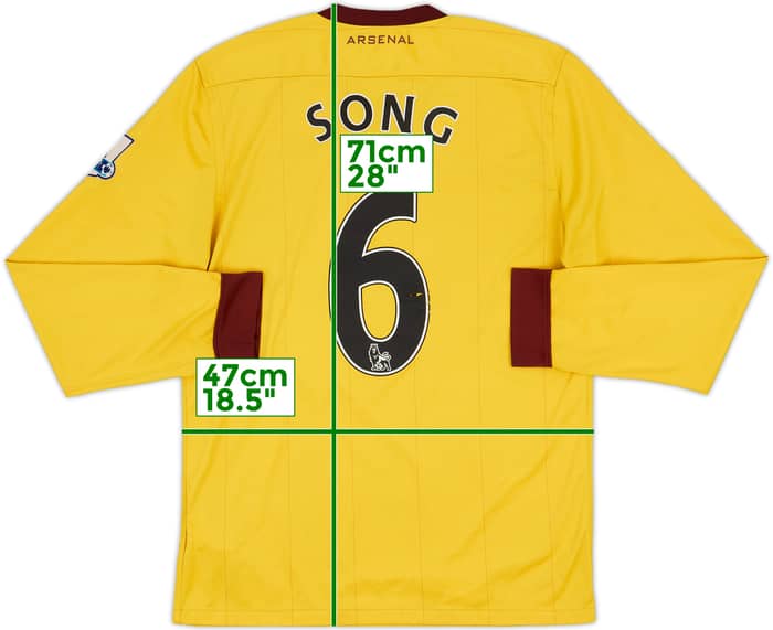 2010-13 Arsenal Away L/S Shirt Song #6 - 5/10 - (S)