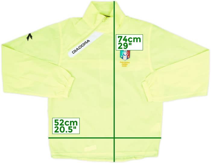 2007-08 Italy Diadora Referee 1/4 Zip Drill Top - 8/10 - (S)