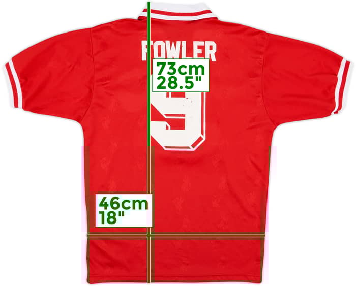 1996-98 Liverpool Home Shirt Fowler #9 - 5/10 - (S)
