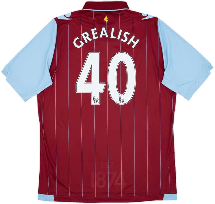 2015-16 Aston Villa Home Shirt Grealish #40 - 10/10 - (XXL)