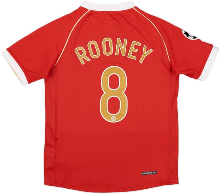 2006-07 Manchester United Home Shirt Rooney #8 - 8/10 - (6-7 Years)