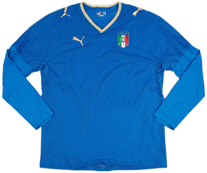 2007-08 Italy Player Issue Home L/S Shirt - 8/10 - (XXL)
