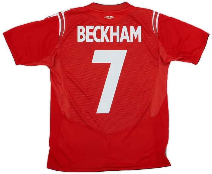 2002-04 England Away Shirt Beckham #7 - 6/10 - (S)