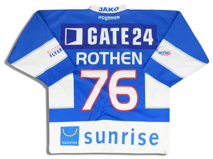 2005-06 Kloten Flyers Rothen #76 Ochsner Signed Jersey (Home) XL