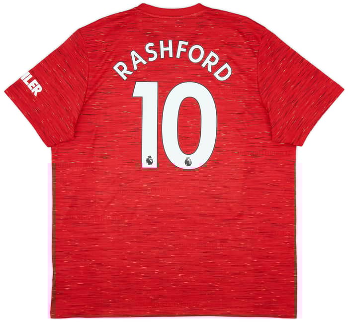 2020-21 Manchester United Home Shirt Rashford #10 - 9/10 - (XXL)
