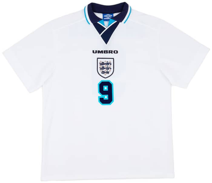 1995-97 England Home Shirt Shearer #9 - 7/10 - (XL)