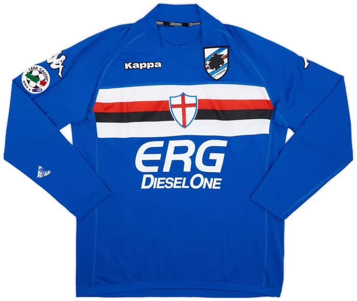 2005-06 Sampdoria Match Issue Home Shirt Dalla Bona #8