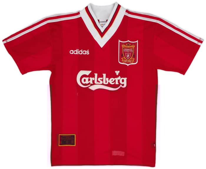 1995-96 Liverpool Home Shirt Rush #9 - 8/10 - (S)