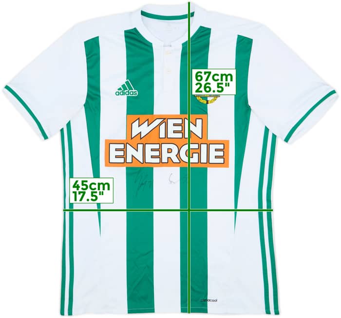 2016-17 Rapid Vienna Signed Home Shirt - 6/10 - (M)