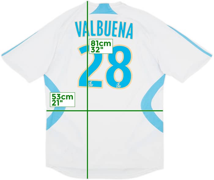 2007-08 Olympique Marseille Home Shirt Valbuena #28 - 6/10 - (L)