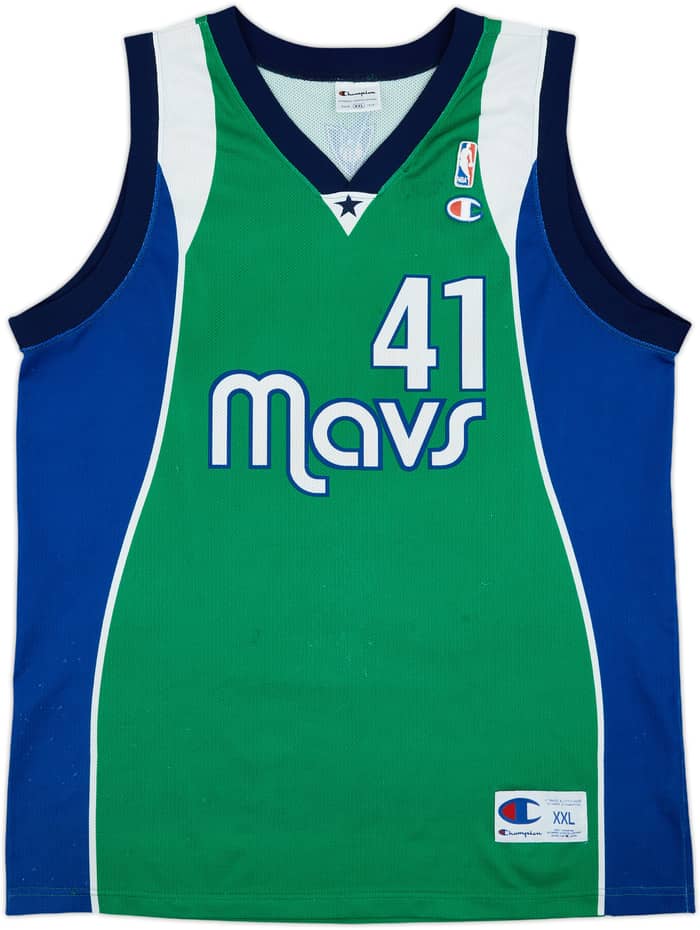 2004-09 Dallas Mavericks Nowitzki #41 Champion Alternate Jersey - 7/10 - (XXL)