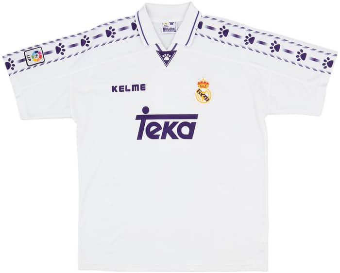 1996-97 Real Madrid Home Shirt Roberto Carlos #3 - 8/10 - (XL)