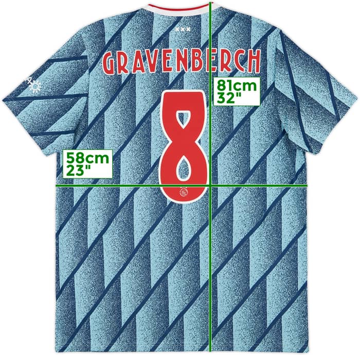 2020-21 Ajax Away Shirt Gravenberch #8 - 8/10 - (XL)