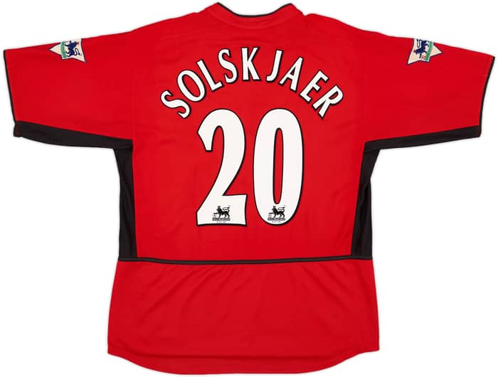 2002-04 Manchester United Home Shirt Solskjaer #20 - 6/10 - (L)