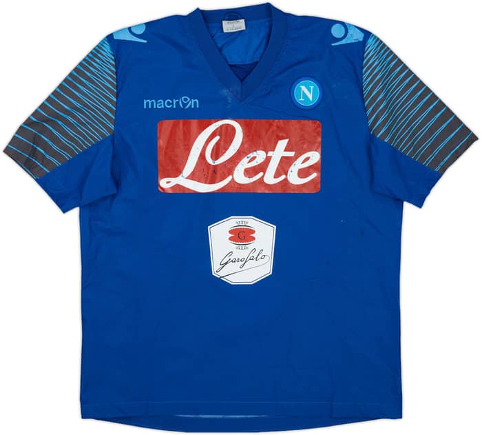 2014-15 Napoli Macron S/S Drill Top - 5/10 - (L)