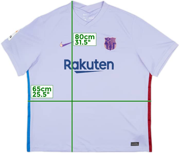 2021-22 Barcelona Away Shirt - 8/10 - (XXL)