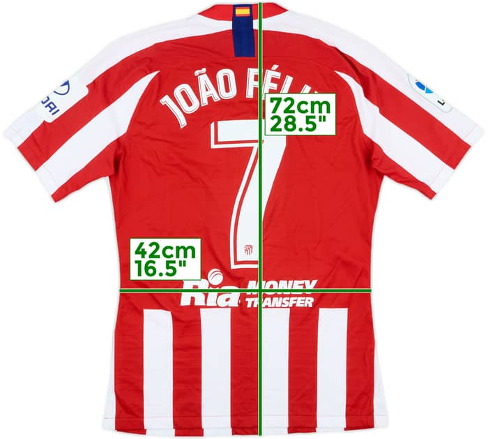 2019-20 Atletico Madrid Player Issue Domestic Home Shirt Joao Felix #7 - 8/10 - (M)