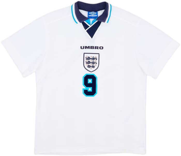 1995-97 England Home Shirt Shearer #9 - 8/10 - (L)