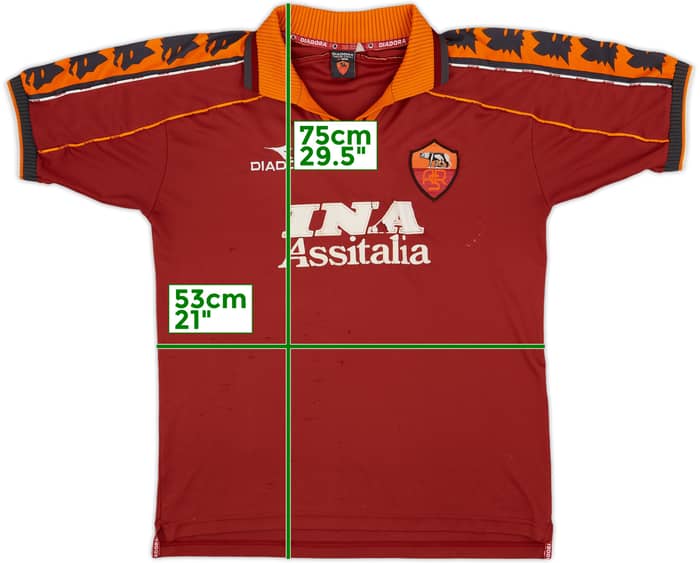 1998-99 Roma Home Shirt - 3/10 - (XL)