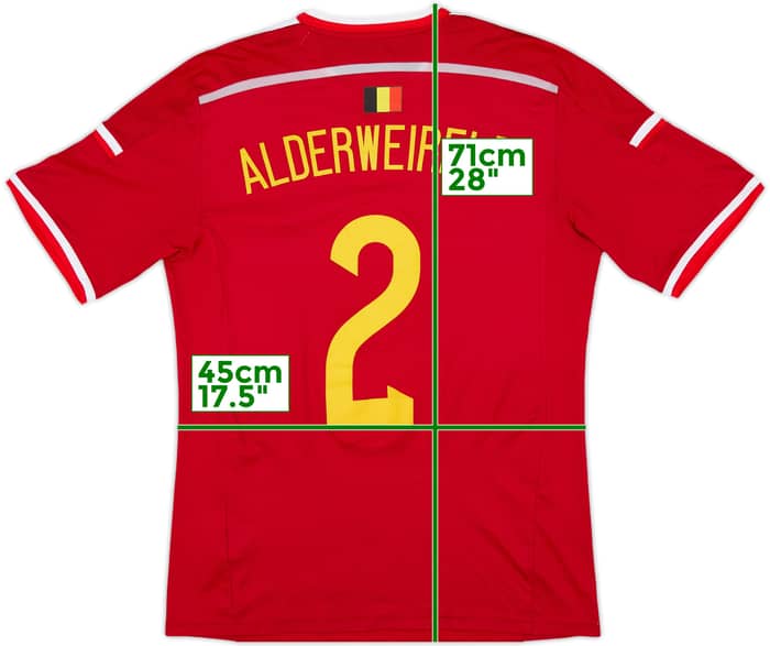 2015-16 Belgium Home Shirt Alderweireld #2 - 9/10 - (M)