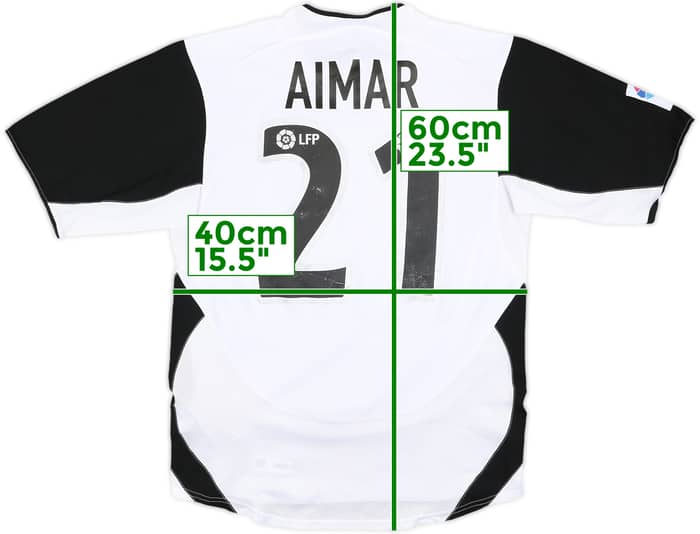 2003-04 Valencia Home Shirt Aimar #21 - 5/10 - (S)