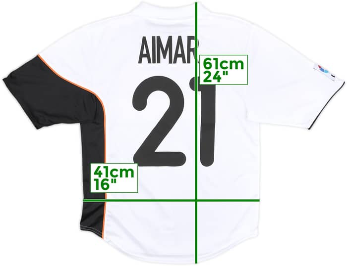 2001-02 Valencia Home Shirt Aimar #21 - 10/10 - (S)