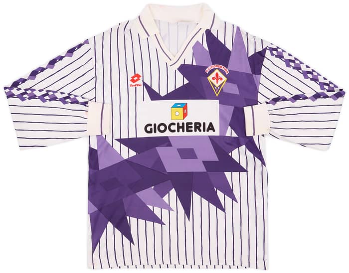 1991-92 Fiorentina Away L/S Shirt #9 - 6/10 - (XL)
