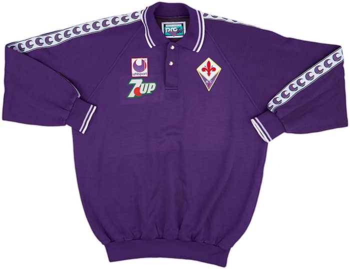 1993-94 Fiorentina Uhlsport Polo L/S Shirt - 7/10 - (XXL)