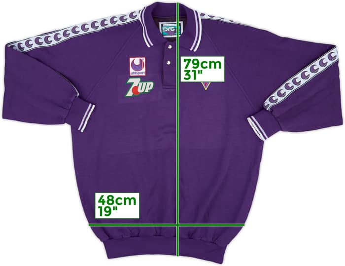 1993-94 Fiorentina Uhlsport Polo L/S Shirt - 7/10 - (XXL)