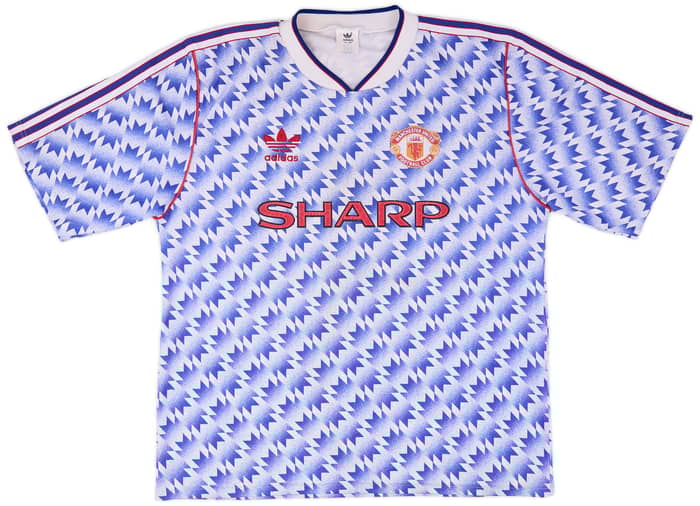 1990-92 Manchester United Away Shirt #9 - 8/10 - (L/XL)