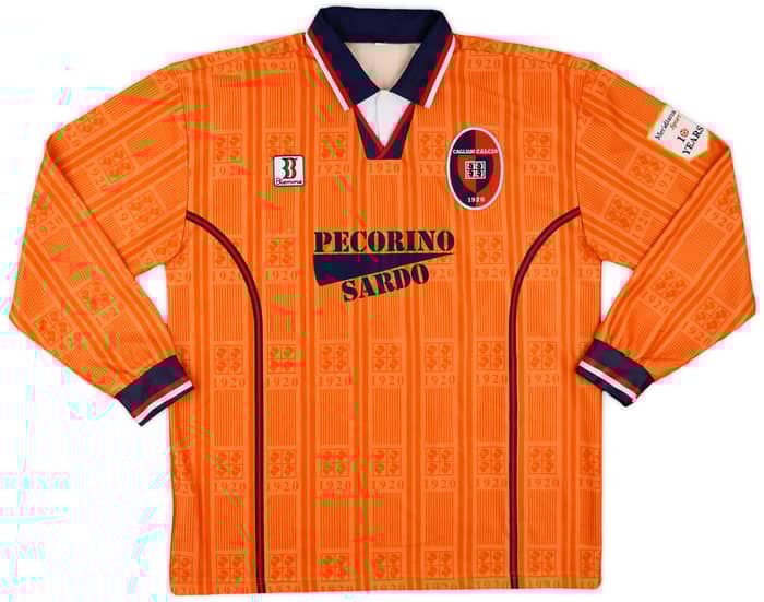 1998-99 Cagliari Match Issue Third L/S Shirt #13