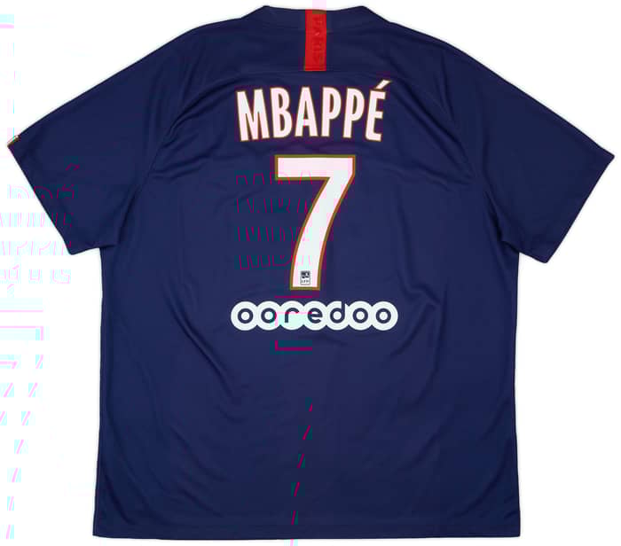 2019-20 Paris Saint-Germain Home Shirt Mbappe #7 - 8/10 - (XXL)