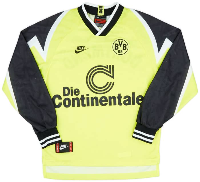 1995-96 Borussia Dortmund Home L/S Shirt - 9/10 - (XS)