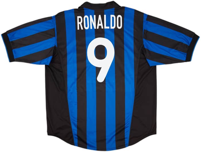 1998-99 Inter Milan Home Shirt Ronaldo #9 - 8/10 - (XL)