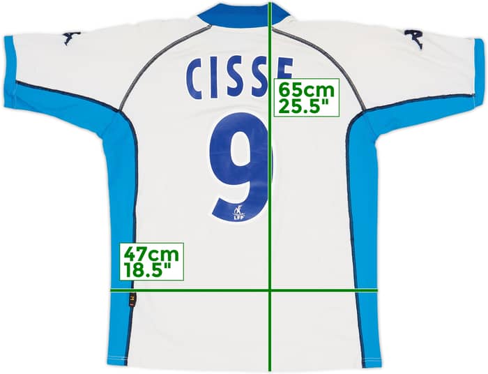 2001-02 Auxerre Home Shirt Cisse #9 - 5/10 - (M)