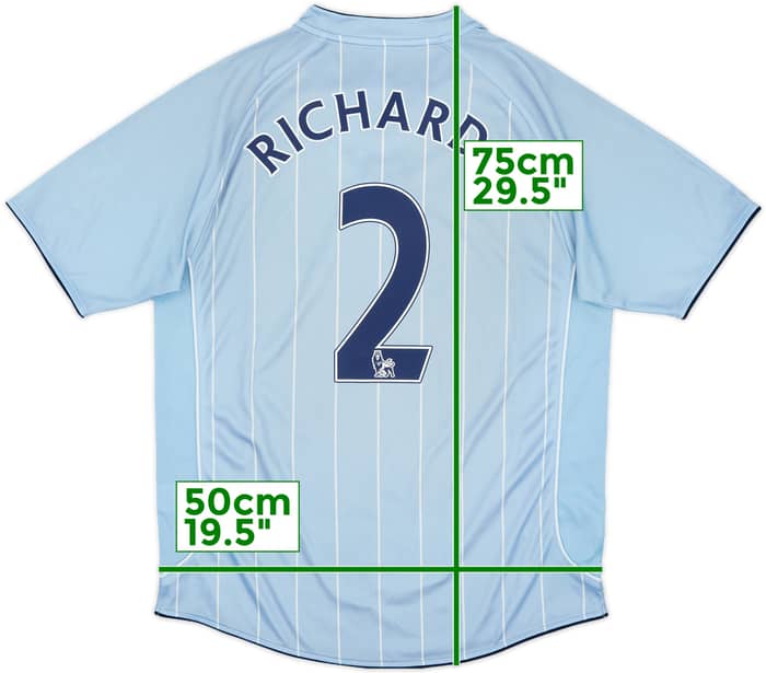 2007-08 Manchester City Home Shirt Richards #2 - 7/10 - (L)