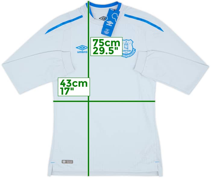 2017-18 Everton Away L/S Shirt (S)