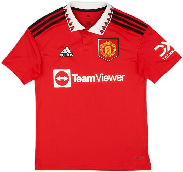 2022-23 Manchester United Home Shirt - 10/10 - (L.Boys)