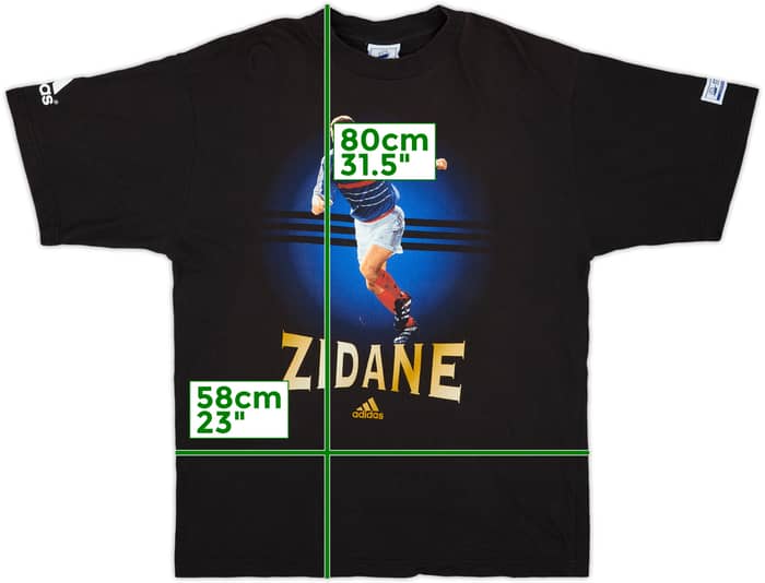 1998 France 98 adidas Graphic Tee Zidane #10 - 8/10 - (XL)