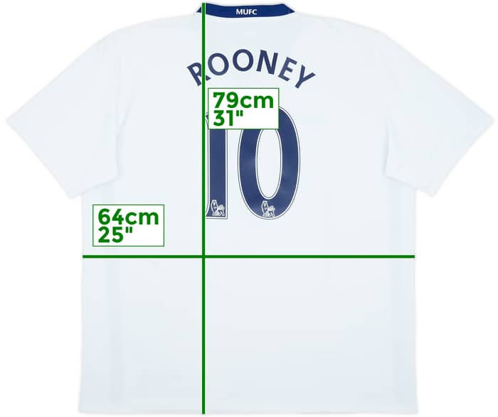 2008-10 Manchester United Away Shirt Rooney #10 - 9/10 - (XXL)