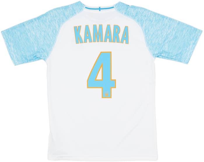 2018-19 Olympique Marseille Home Shirt Kamara #4 - 7/10 - (S)