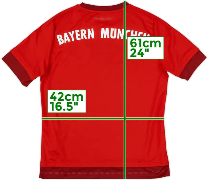 2015-16 Bayern Munich Home Shirt - 10/10 - (L.Boys)